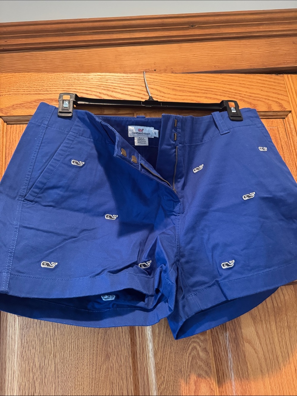 Vineyard Vines Royal Blue Whale Embroidered Women's Shorts